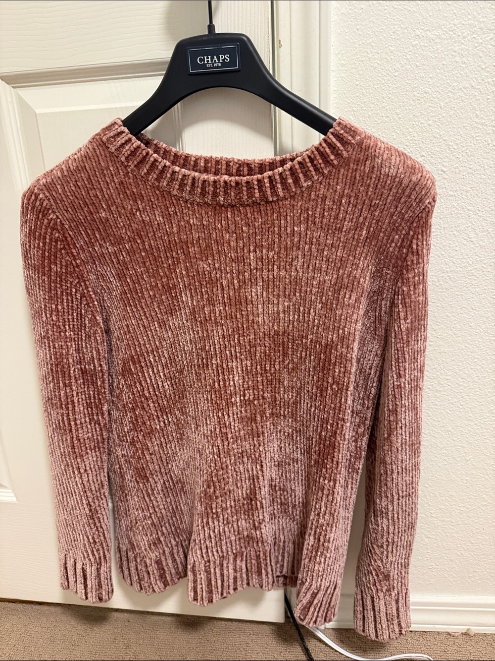 Orvis Women's Dusty Rose Chenille Crewneck Sweater